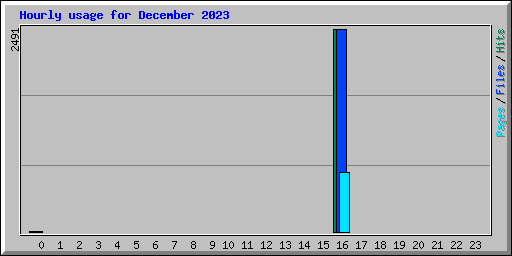 Hourly usage for December 2023