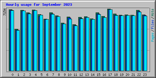 Hourly usage for September 2023