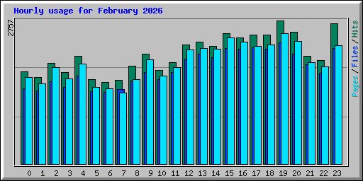 Hourly usage for February 2026