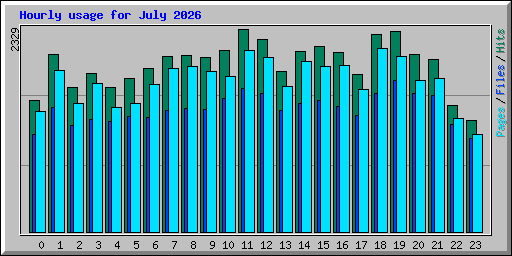 Hourly usage for July 2026